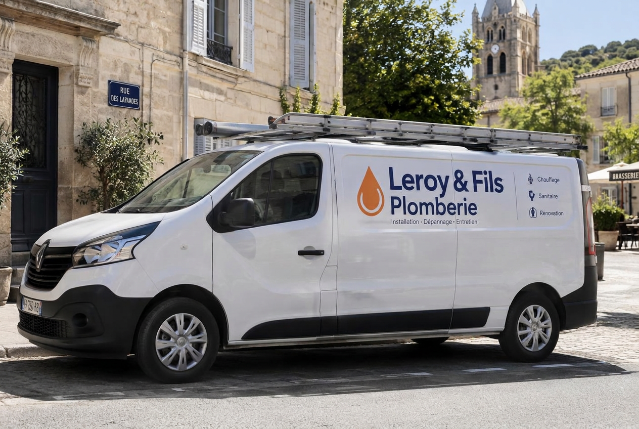 Camion d'intervention Leroy et Fils, plombier à Dijon
